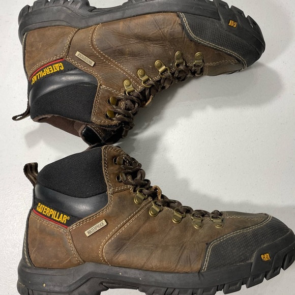 CATERPILLAR Brown Leather Hiking Work Boots Size 12 SB- main image 11